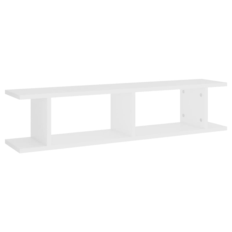 vidaXL 2 db fehér forgácslap fali polc 90 x 18 x 20 cm