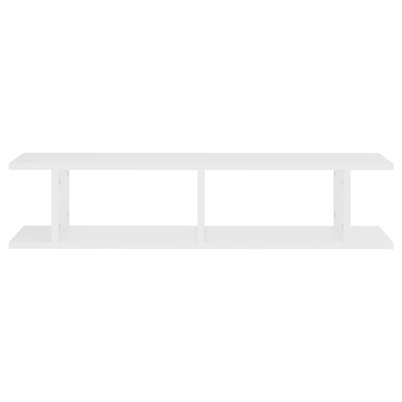 vidaXL 2 db fehér forgácslap fali polc 90 x 18 x 20 cm