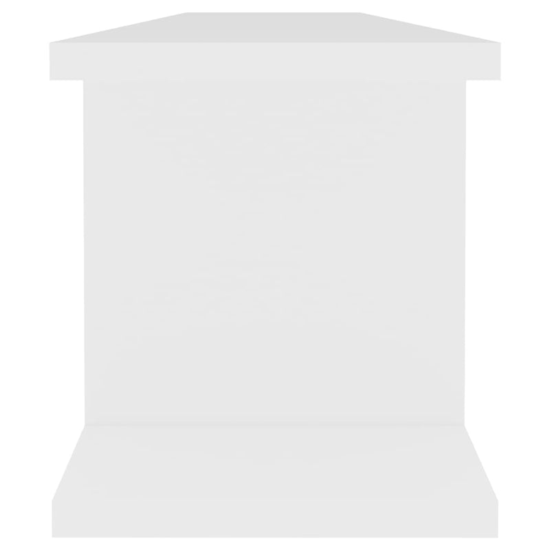 vidaXL 2 db fehér forgácslap fali polc 90 x 18 x 20 cm