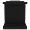 vidaXL 2 db fekete forgácslap fali polc 90 x 18 x 20 cm