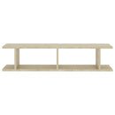 vidaXL 2 db sonoma-tölgy színű forgácslap fali polc 90 x 18 x 20 cm