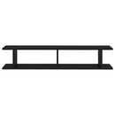 vidaXL 2 db fekete forgácslap fali polc 105 x 18 x 20 cm