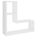 vidaXL 2 db fehér szerelt fa fali polc 50 x 15 x 50 cm