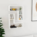 vidaXL 2 db fehér szerelt fa fali polc 50 x 15 x 50 cm