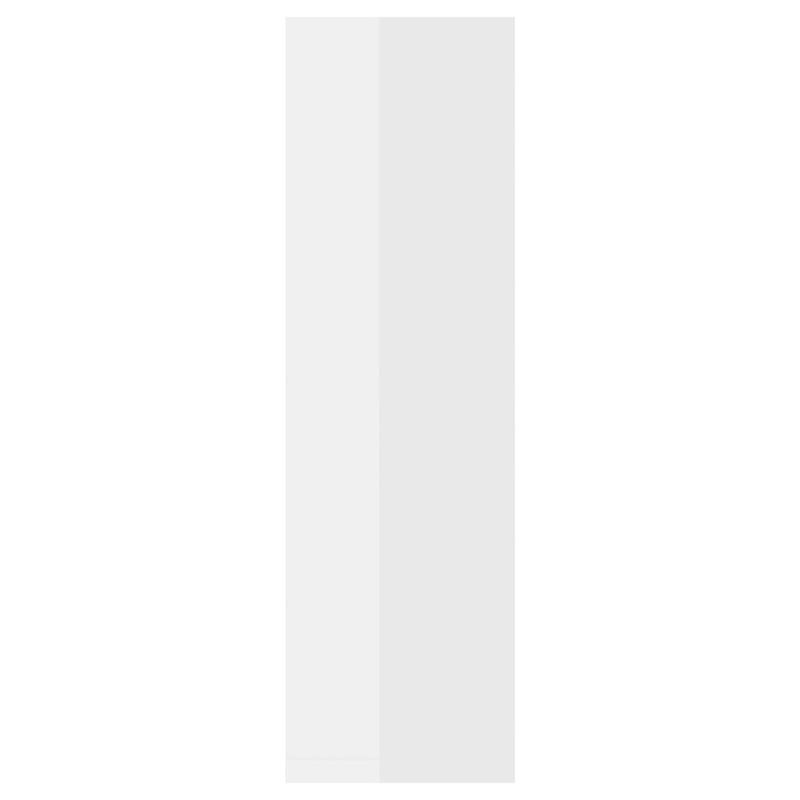 vidaXL 2 db magasfényű fehér szerelt fa fali polc 50 x 15 x 50 cm