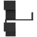 vidaXL fekete szerelt fa fali sarokpolc 40 x 40 x 50 cm