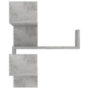 vidaXL betonszürke szerelt fa fali sarokpolc 40 x 40 x 50 cm