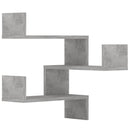 vidaXL 2 db betonszürke szerelt fa fali sarokpolc 40 x 40 x 50 cm