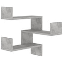vidaXL 2 db betonszürke szerelt fa fali sarokpolc 40 x 40 x 50 cm