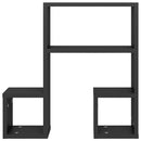 vidaXL 2 db szürke szerelt fa fali polc 50 x 15 x 50 cm