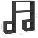 vidaXL 2 db szürke szerelt fa fali polc 50 x 15 x 50 cm