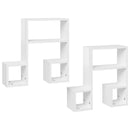 vidaXL 2 db magasfényű fehér szerelt fa fali polc 50 x 15 x 50 cm