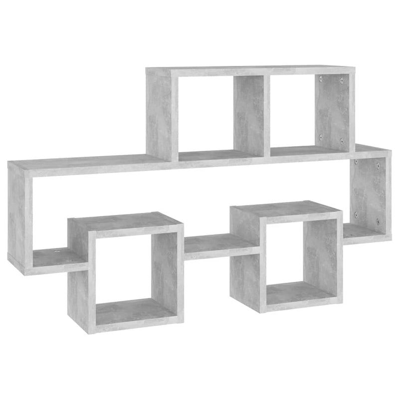 vidaXL autó alakú betonszürke szerelt fa fali polc 82 x 15 x 51 cm