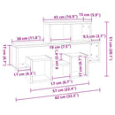 vidaXL autó alakú betonszürke szerelt fa fali polc 82 x 15 x 51 cm