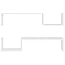 vidaXL 2 db fehér szerelt fa fali polc 100 x 15 x 20 cm