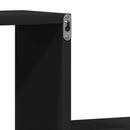 vidaXL 2 db fekete szerelt fa fali polc 100 x 15 x 20 cm