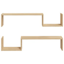 vidaXL 2 db sonoma tölgy színű szerelt fa fali polc 100 x 15 x 20 cm