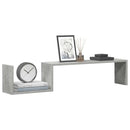 vidaXL 2 db betonszürke szerelt fa fali polc 100 x 15 x 20 cm