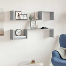 vidaXL 2 db betonszürke szerelt fa fali polc 100 x 15 x 20 cm
