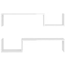 vidaXL 2 db magasfényű fehér szerelt fa fali polc 100 x 15 x 20 cm