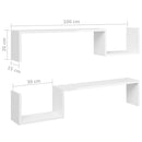 vidaXL 2 db magasfényű fehér szerelt fa fali polc 100 x 15 x 20 cm