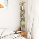 vidaXL sonoma tölgy színű szerelt fa fali sarokpolc 20 x 20 x 127,5 cm