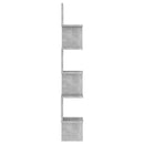 vidaXL betonszürke szerelt fa fali sarokpolc 20 x 20 x 127,5 cm