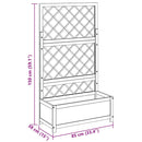 vidaXL tömör akácfa magaságyás ráccsal 85 x 38 x 150 cm