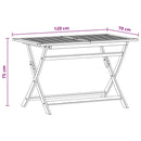 vidaXL tömör eukaliptuszfa összecsukható kerti asztal 120 x 70 x 75 cm
