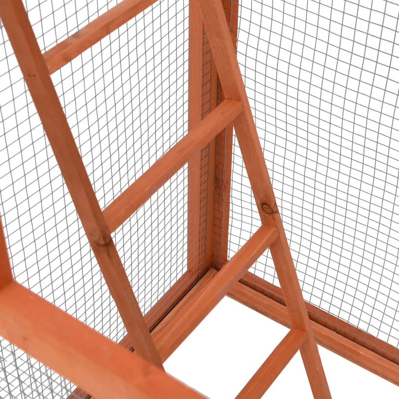 vidaXL tömör fenyőfa madárkalitka 68 x 62 x 166 cm