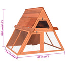 vidaXL tömör fenyőfa nyúlketrec 152 x 127 x 109,5 cm