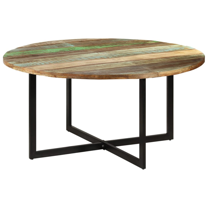 vidaXL tömör újrahasznosított fa étkezőasztal 150 x 75 cm