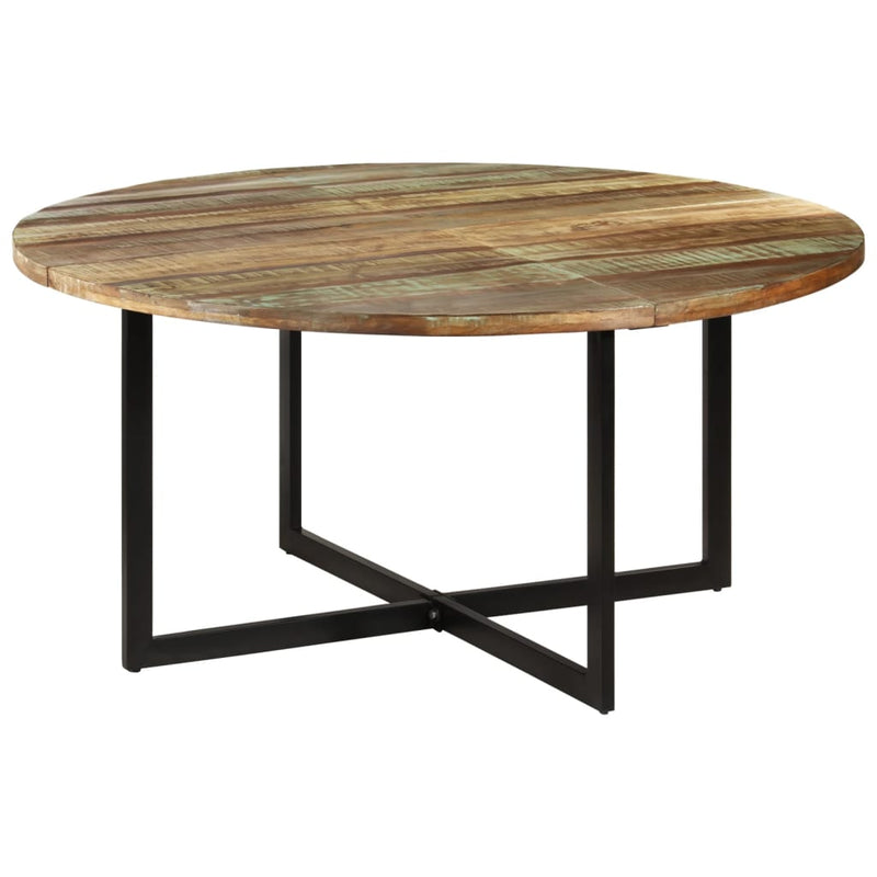 vidaXL tömör újrahasznosított fa étkezőasztal 150 x 75 cm