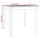 vidaXL tömör tíkfa kerti étkezőasztal 85 x 85 x 75 cm