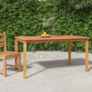 vidaXL tömör tíkfa kerti étkezőasztal 150 x 90 x 75 cm