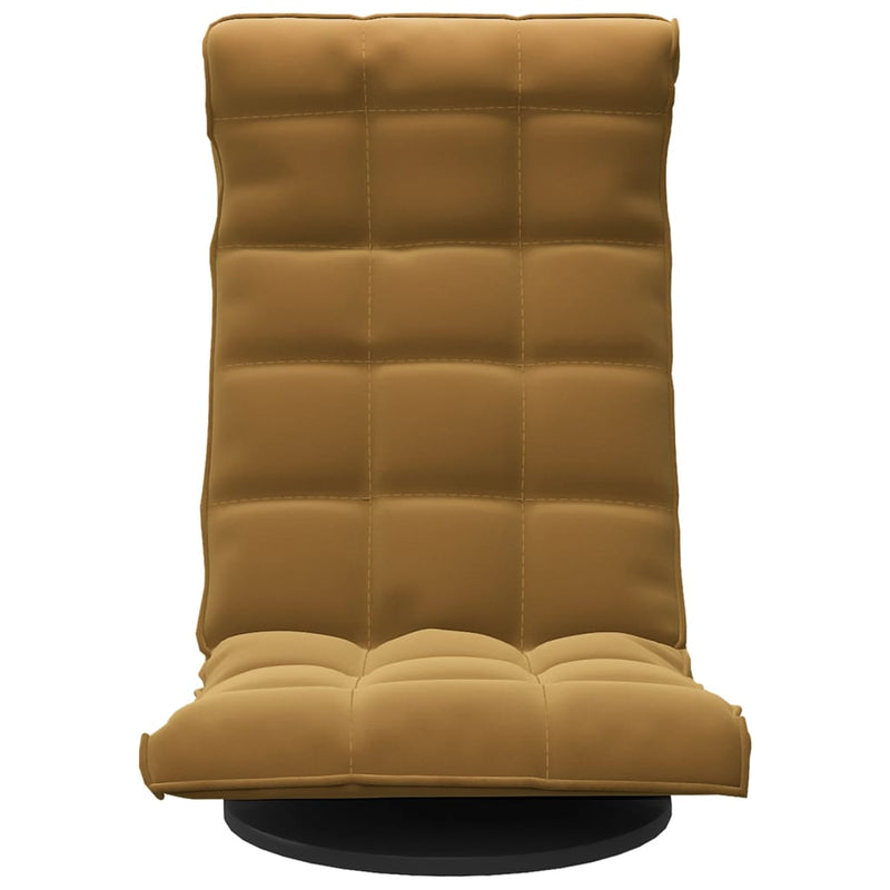 vidaXL barna bársony forgó padlószék