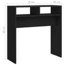 vidaXL fekete szerelt fa tálalóasztal 78 x 30 x 80 cm