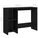 vidaXL fekete szerelt fa laptopasztal 102,5 x 35 x 75 cm