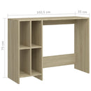 vidaXL sonoma tölgy színű szerelt fa laptopasztal 102,5 x 35 x 75 cm