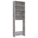 vidaXL betonszürke mosógépszekrény 64 x 24 x 190 cm