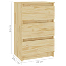 vidaXL 2 db tömör fenyőfa éjjeliszekrény 40 x 29,5 x 64 cm