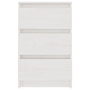 vidaXL 2 db fehér tömör fenyőfa éjjeliszekrény 40 x 29,5 x 64 cm