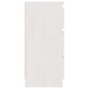 vidaXL 2 db fehér tömör fenyőfa éjjeliszekrény 40 x 29,5 x 64 cm