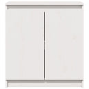 vidaXL fehér tömör fenyőfa kisszekrény 60x36x65 cm