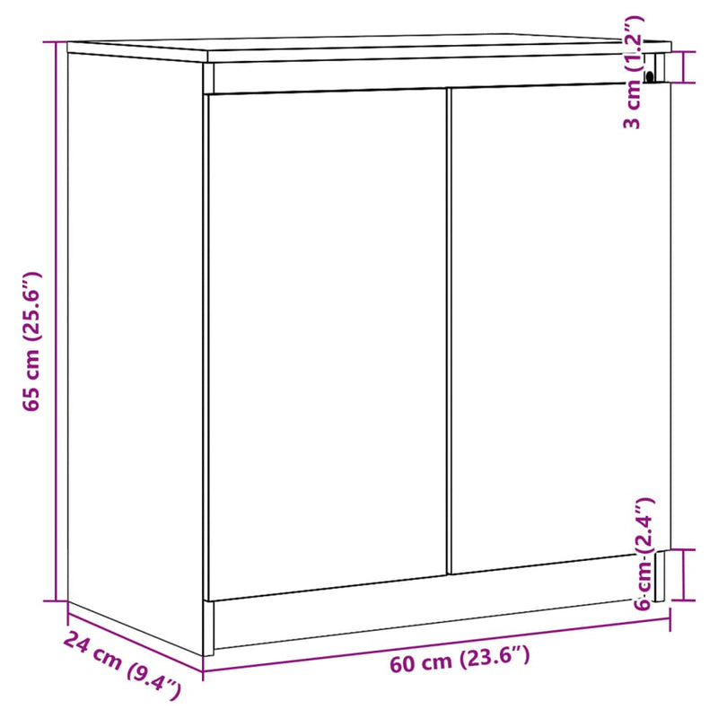 vidaXL fehér tömör fenyőfa kisszekrény 60x36x65 cm