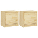 vidaXL 2 darab tömör fenyőfa éjjeliszekrény 40 x 30,5 x 40 cm