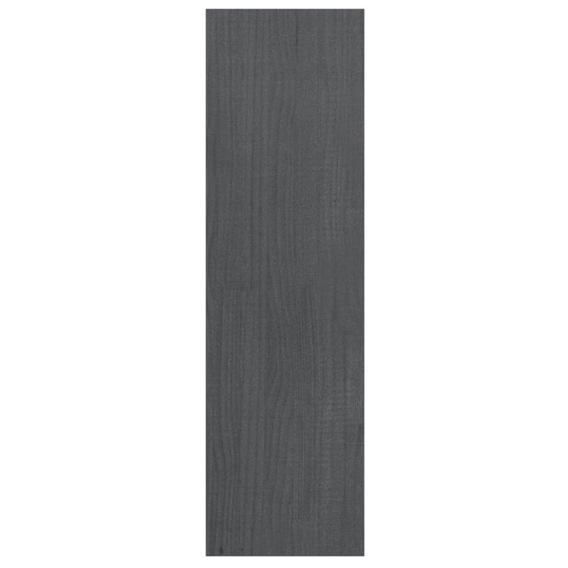 vidaXL szürke tömör fenyőfa könyvszekrény/térelválasztó 40x30x103,5 cm
