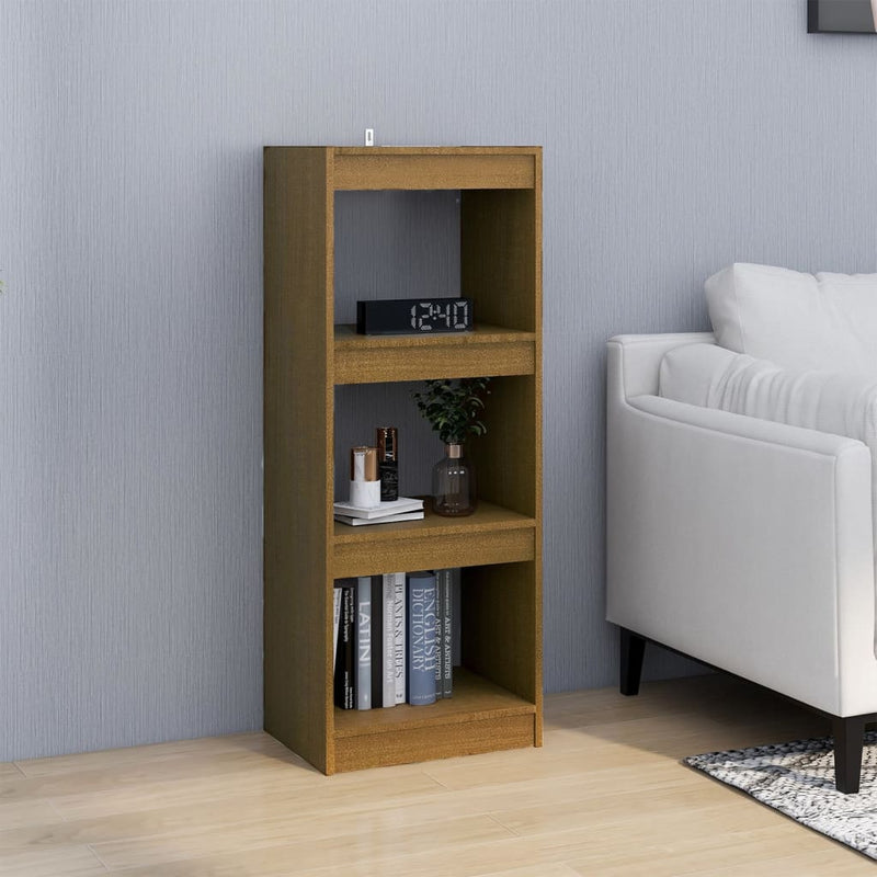 vidaXL mézbarna fenyőfa könyvszekrény/térelválasztó 40 x 30 x 103,5 cm