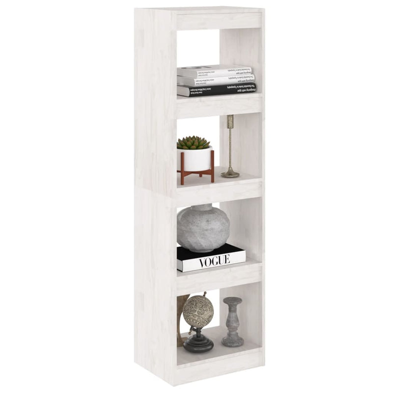 vidaXL fehér fenyőfa könyvszekrény térelválasztó 40 x 30 x 135,5 cm