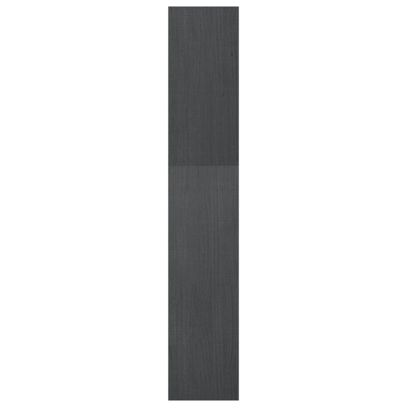 vidaXL szürke tömör fenyőfa könyvszekrény/térelválasztó 40x30x167,5 cm